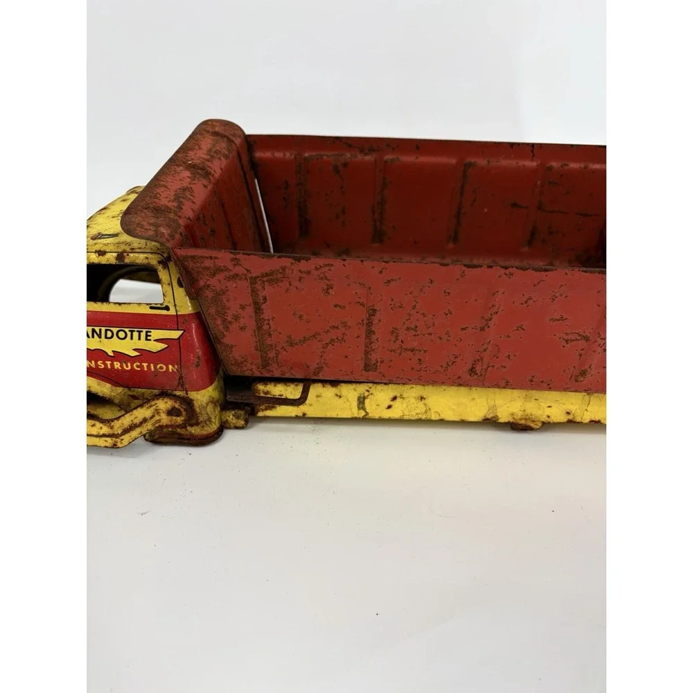 Vintage Wyandotte Pressed Steel Dump Truck for Parts Repair or Restoration